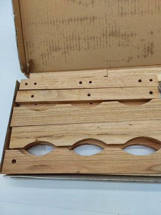 Relaxdays Botellero pequeño de Madera natural 28 x 42,5 x 21 cm Estante con 3 niveles para 12 botell