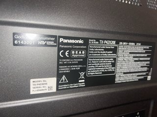 Televisor Panasonic Negro Panasonic TX-P42X20E: