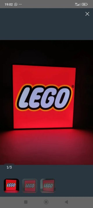 Cartel Luminoso LED Lego