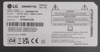 Despiece TV LG 55NANO81T6A