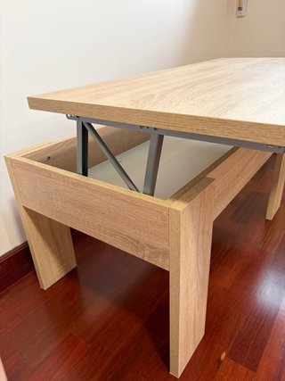 Mesa de centro elevable madera