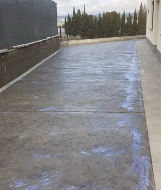 Hormigón impreso y liso