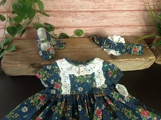 Conjunto bebé floral 6/9 meses
