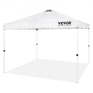 Carpa Plegable para Fiesta 304.8 x 304.8 cm con Bolsa Portátil para Camping Blanca