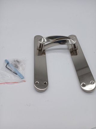 Interior Door Handle Set with Satin Nickel Plate