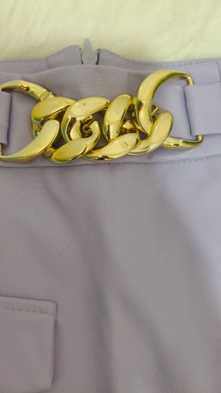 Falda pantalón estilo cuero nuevo con etiqueta