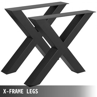 Piernas de Mesa de Metal 28.4 x 29.9 Pulgadas Piernas de Mesa Negras Piernas de Mesa de Acero Premium con Estilo de Marco en X Piernas de Banco de Acero Piernas de Muebles Estilo Campestre Perfect...