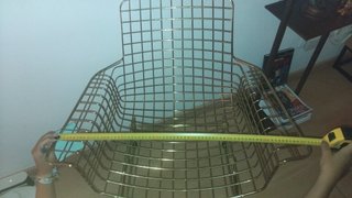 Silla metálica de diseño moderna dorada⁷