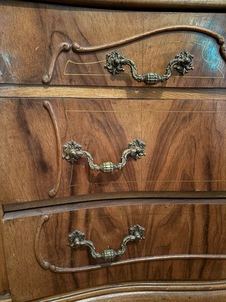 Conjunto Tocador: Cómoda Mármol + Espejo Tallado