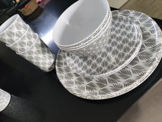 Set di stoviglie in melamina 24 pezzi