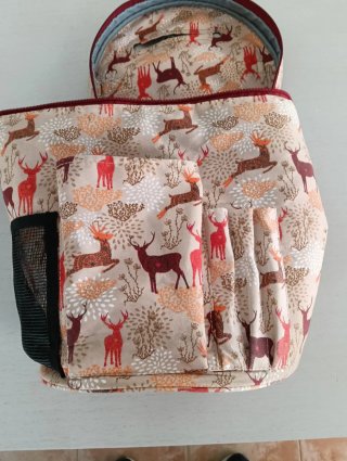 Bolsa de tela con estampado de ciervos