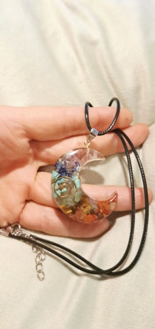 Conjunto orgonita colgante + pendientes 7 chakras