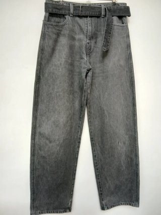 Vaqueros Zara Talla 40 Gris con Cinturón