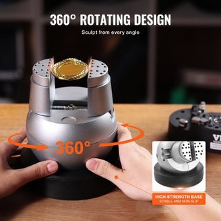 Morsa de Bola, Herramienta de Configuración de Grabado de 5", Morsa de Bloque de Grabado con Rotación de 360°, 35 PCS de Accesorios para Herramientas de Grabado de Joyería, Bloque Estándar para In...