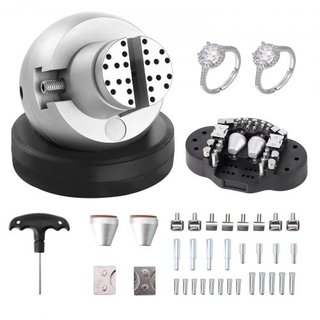 Morsa de Bola, Herramienta de Configuración de Grabado de 5", Morsa de Bloque de Grabado con Rotación de 360°, 35 PCS de Accesorios para Herramientas de Grabado de Joyería, Bloque Estándar para In...