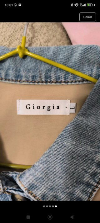 Chaqueta Gabardina Casual Beige y Azul