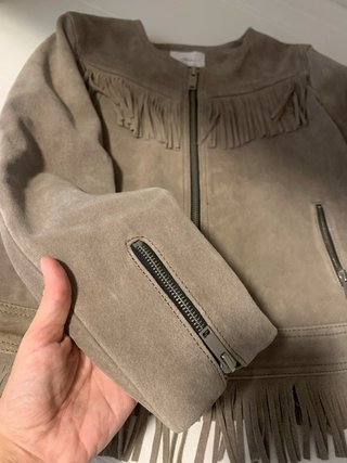 Chaqueta de ante MNG con flecos