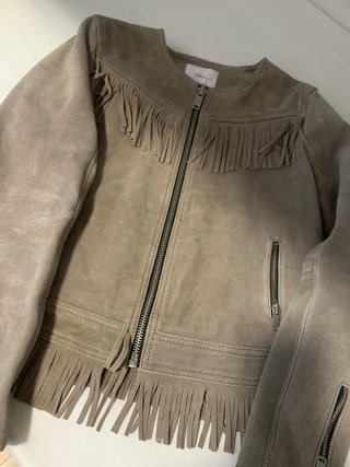 Chaqueta de ante MNG con flecos