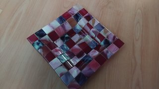 Plato decorativo vidrio moderno multicolor