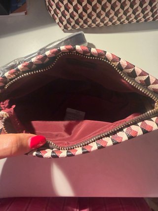 Bolso Geométrico Clutch Bandolera Burdeos NUEVO