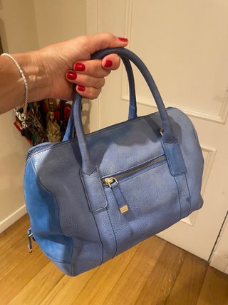 Bolso Uterqüe azul deslavado