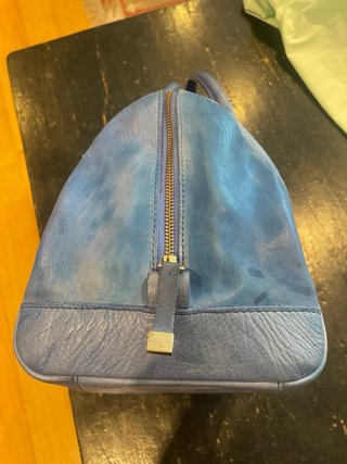 Bolso Uterqüe azul deslavado