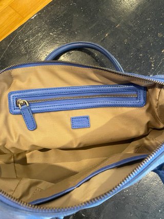 Bolso Uterqüe azul deslavado