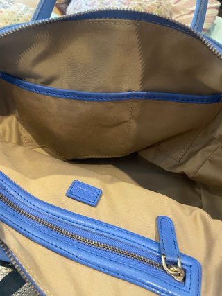 Bolso Uterqüe azul deslavado