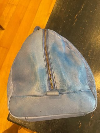 Bolso Uterqüe azul deslavado
