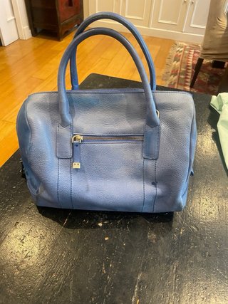 Bolso Uterqüe azul deslavado