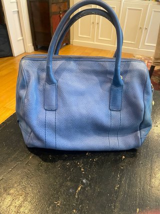 Bolso Uterqüe azul deslavado