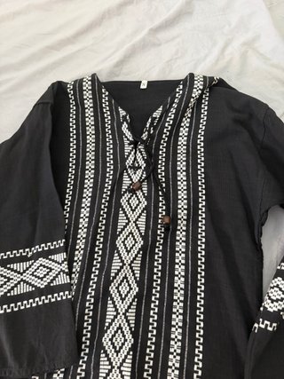 Casaca Negra Talla S Bordada