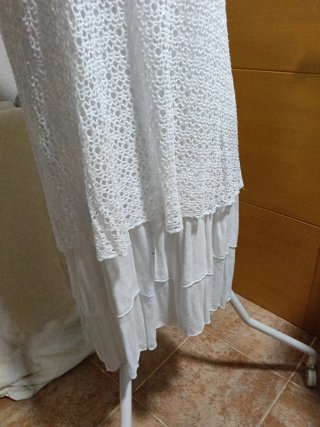 Vestido blanco tejido verano