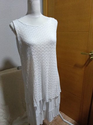 Vestido blanco tejido verano
