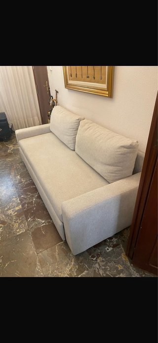 Sofá cama Tayber beige tela