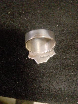 Anillo Plata Antigua Piedra Marrón