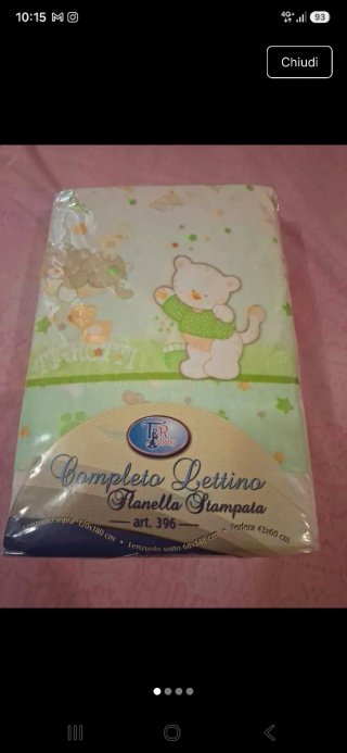 Completo Lettino Flanella Stampata T&R Baby
