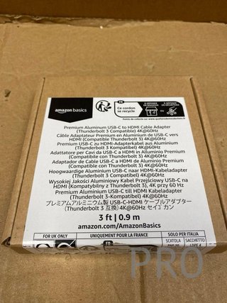 Amazon Basics - Cable de aluminio de adaptador