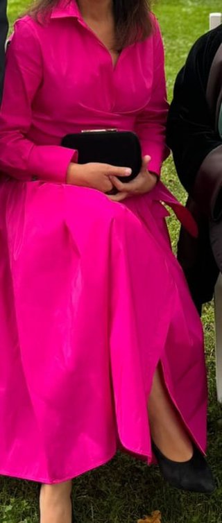 Vestido Camisero Carolina Herrera Fucsia