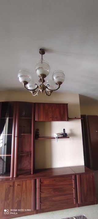 Mueble de salón completo madera oscura