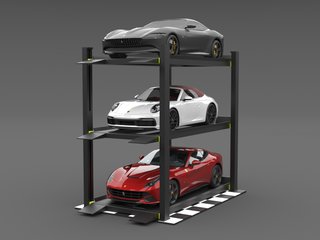 Elevador para diorama. Exhibición coches 1/18