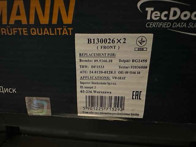 Lote Discos Freno Coche