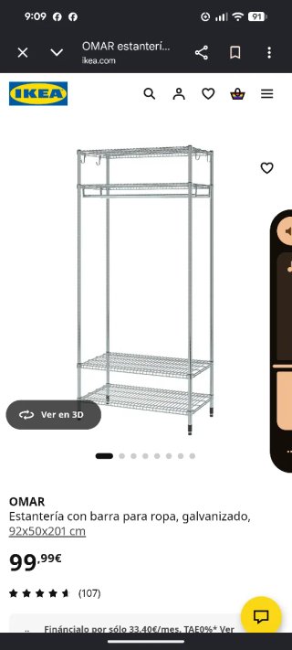 Scaffale metallico aperto Ikea