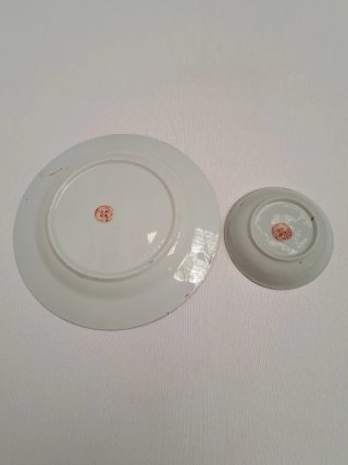 Piatti vintage Macao pesci. Vintage