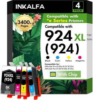 4 cartucce 924 XL (nero e colori) per HP