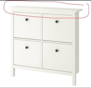 Ripiano superiore bianco per scarpiera HEMNES di IKEA