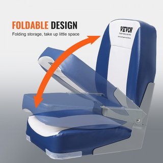 Silla de Barco Plegable de Espalda Baja para Pesca con Acolchado de Esponja 2 Paquetes