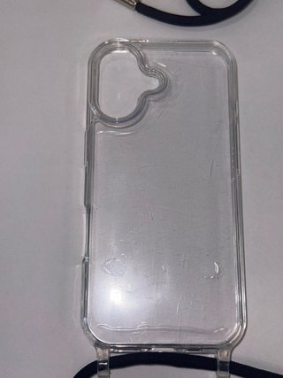 Cover iPhone 16-17 trasparente con laccio