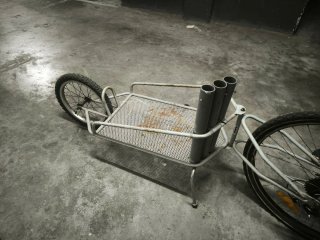 Bicicleta United con carro de pesca