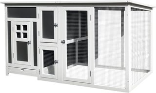 Gallinero Exterior con Techo Impermeable, Área de Correr, Zona de Nidificación, Madera, 160X75X80Cm